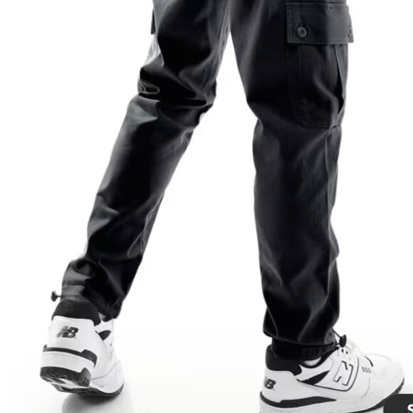 ASOS Design Men's Cargo Pants Black 32x32 - Picture 7 of 7